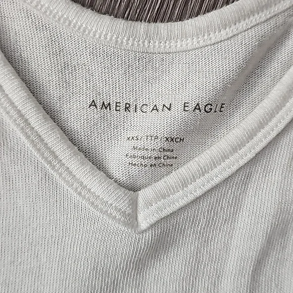 Womens American Eagle long sleeve baby doll top. Sz XXS. White - Picture 5 of 8